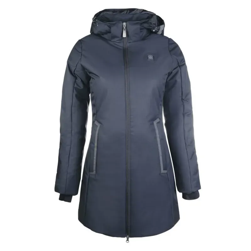 Hkm Elegant Style Heating Coat in Deep Blue
