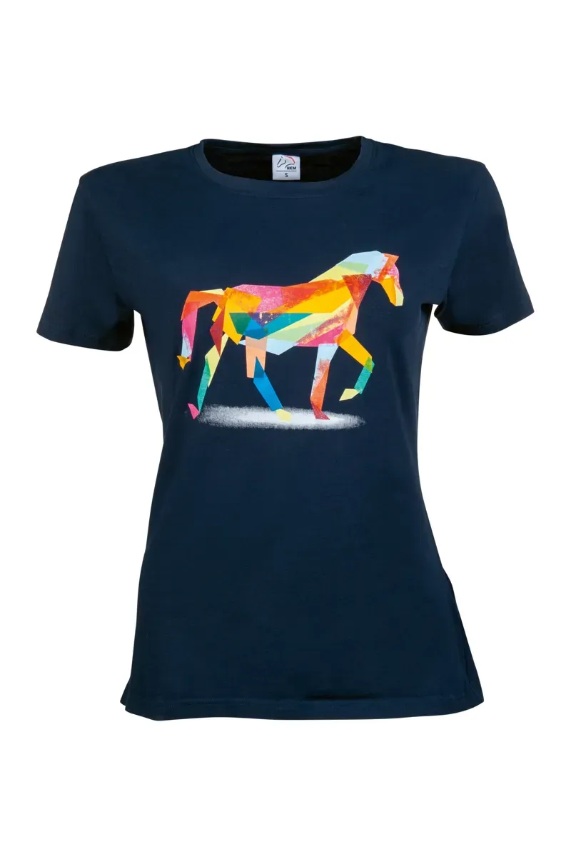 HKM T-Shirt Colourful Horse Deep Blue M