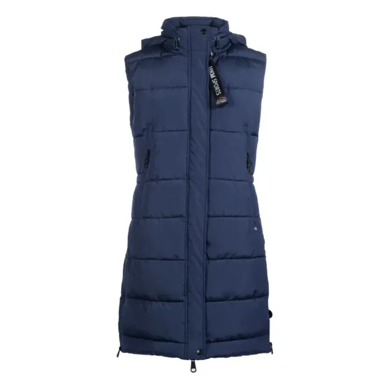 Hkm Misty Long Vest in Deep Blue