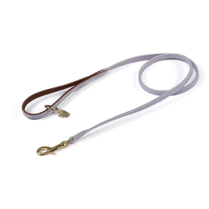 Digby and Fox 1.5cm Padded Leather Dog Lead in Lilac