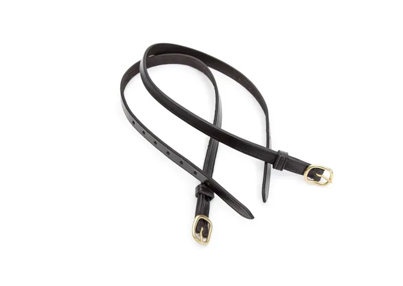 Blenheim Adults 1/2 Leather Spur Straps in Black