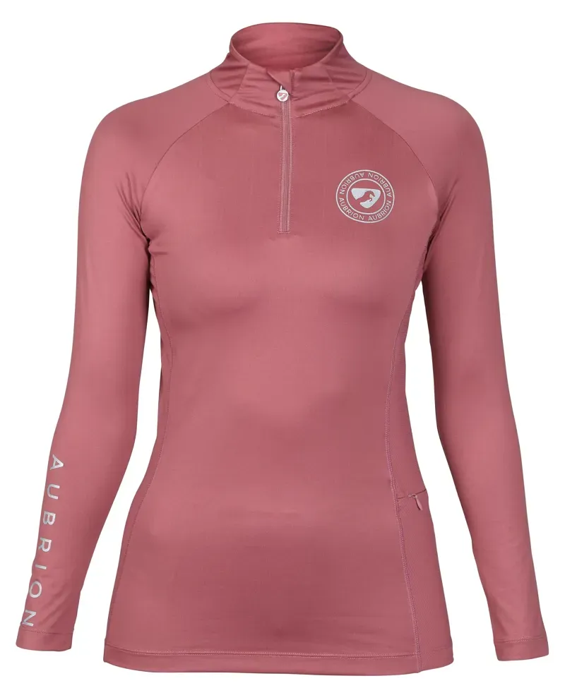 Aubrion Newbury Long Sleeve Base Layer in Dusky Pink