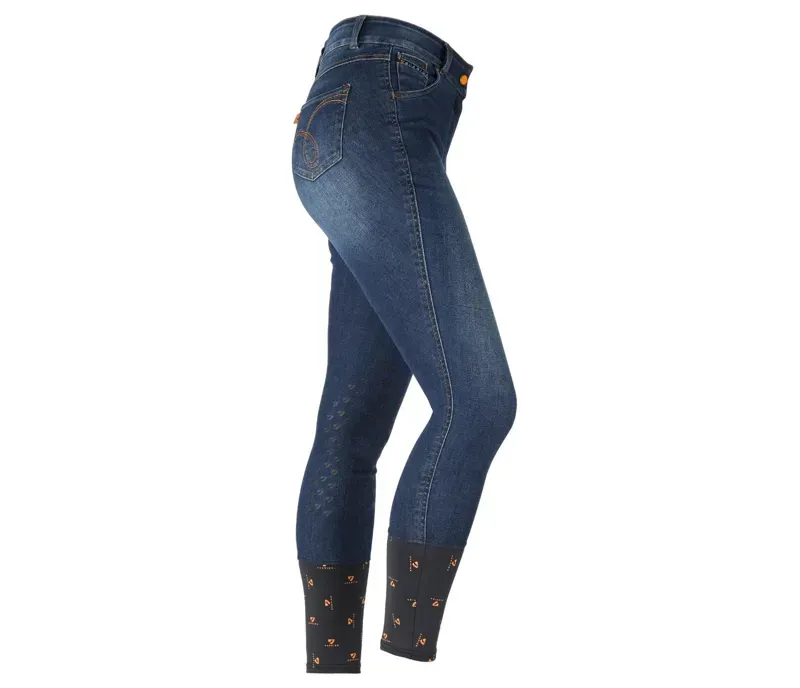 Aubrion Maids Putney Denim Breeches in Blue