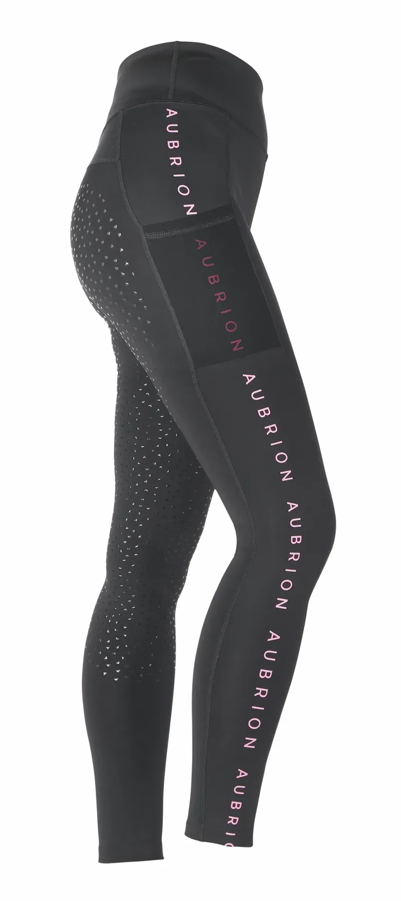 Aubrion Women's Brook Logo Riding Tights in Black