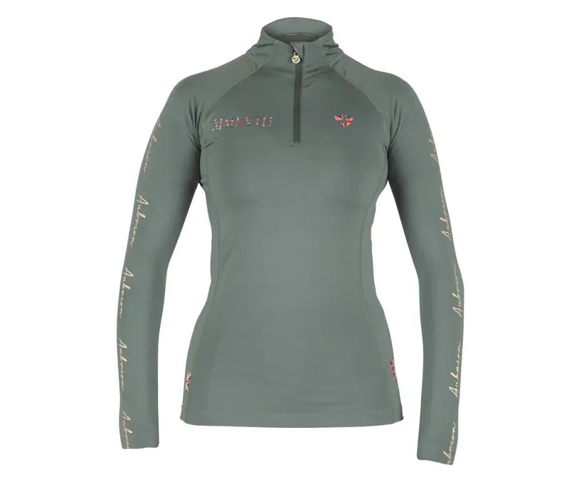 Aubrion Team Long Sleeve Base Layer in Khaki