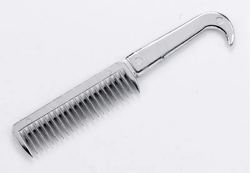 Lincoln Horse Care Accessories Hoof Pick Pulling Comb in Silver