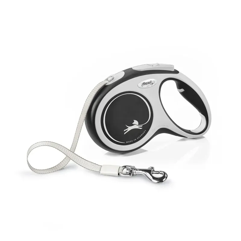 Flexi Medium 5m New Comfort Tape Leash in Black