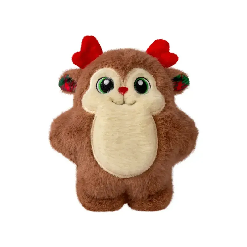 KONG Medium Holiday Snuzzles Reindeer Dog Toy in Brown