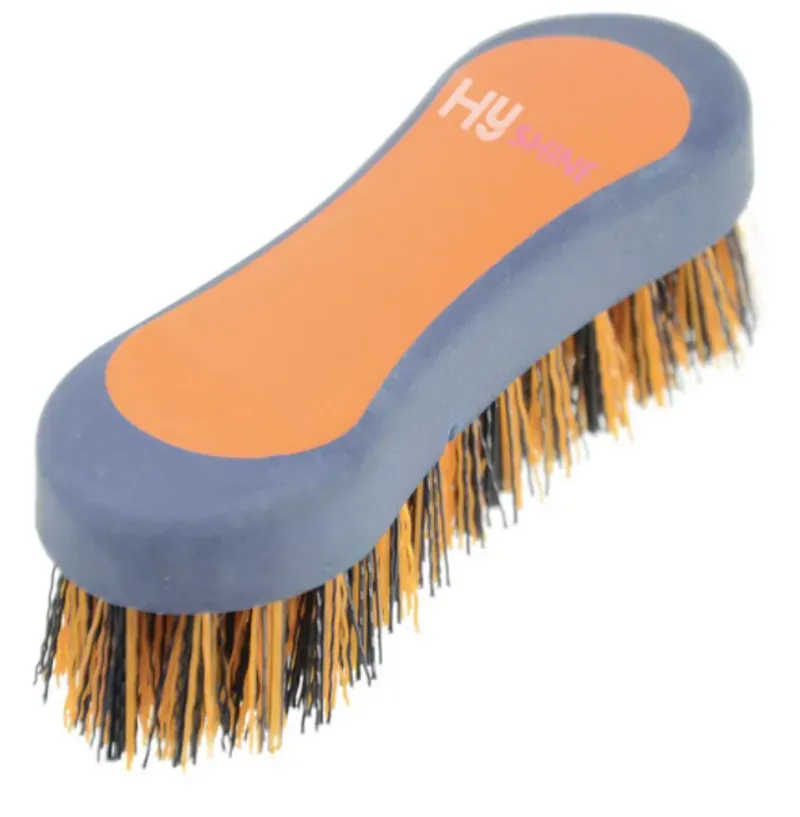 Hy Shine Pro Groom Face Brush in Navy/Orange