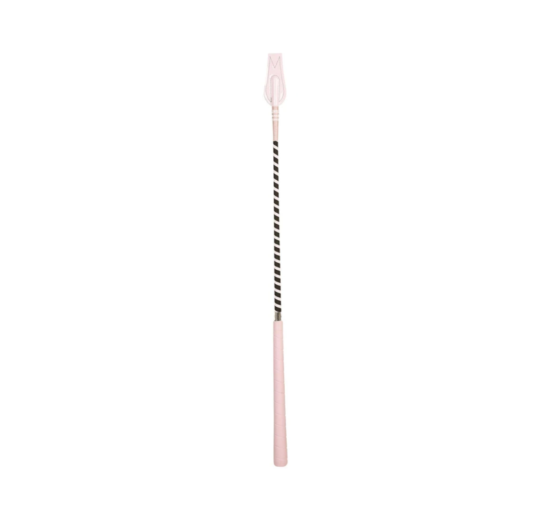 Hy School Jump Handle Whip in Baby Pink/Black