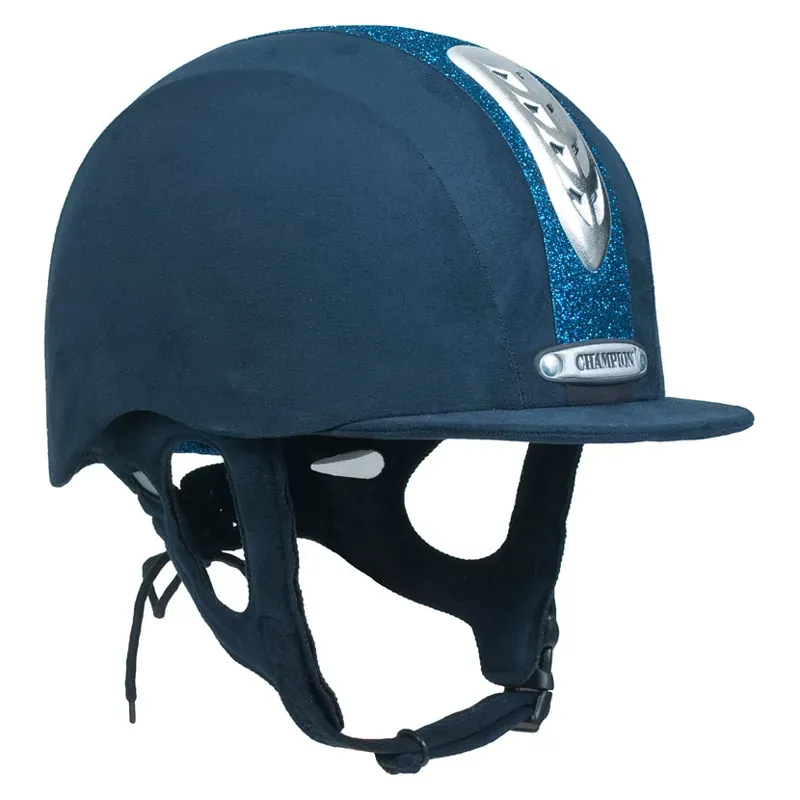 Champion Junior X-Air Dazzle Plus Riding Hat Navy 56cm