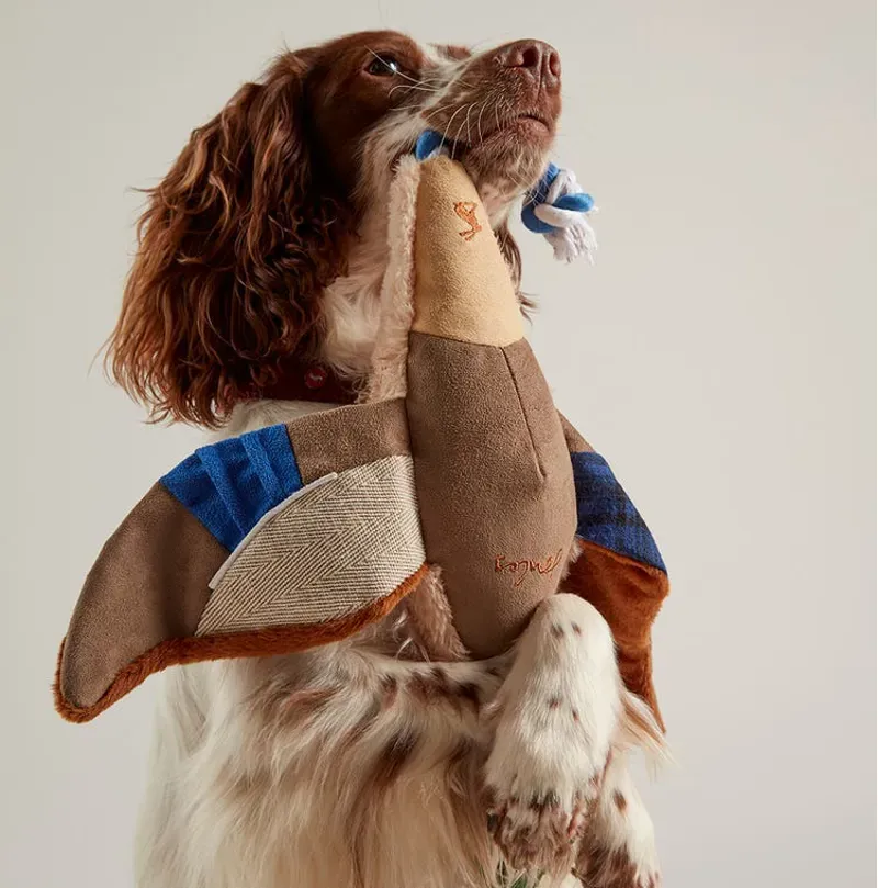 Joules One Size Plush Printed Duck in Blue-1