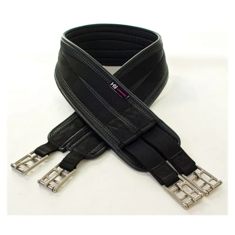 Hy Equestrian Elasticated One End Waffle Girth in Black