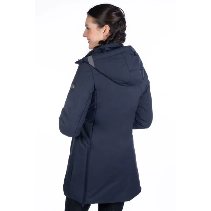 Hkm Elegant Style Heating Coat in Deep Blue-3