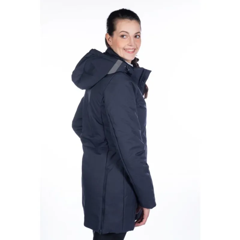 Hkm Elegant Style Heating Coat in Deep Blue-2