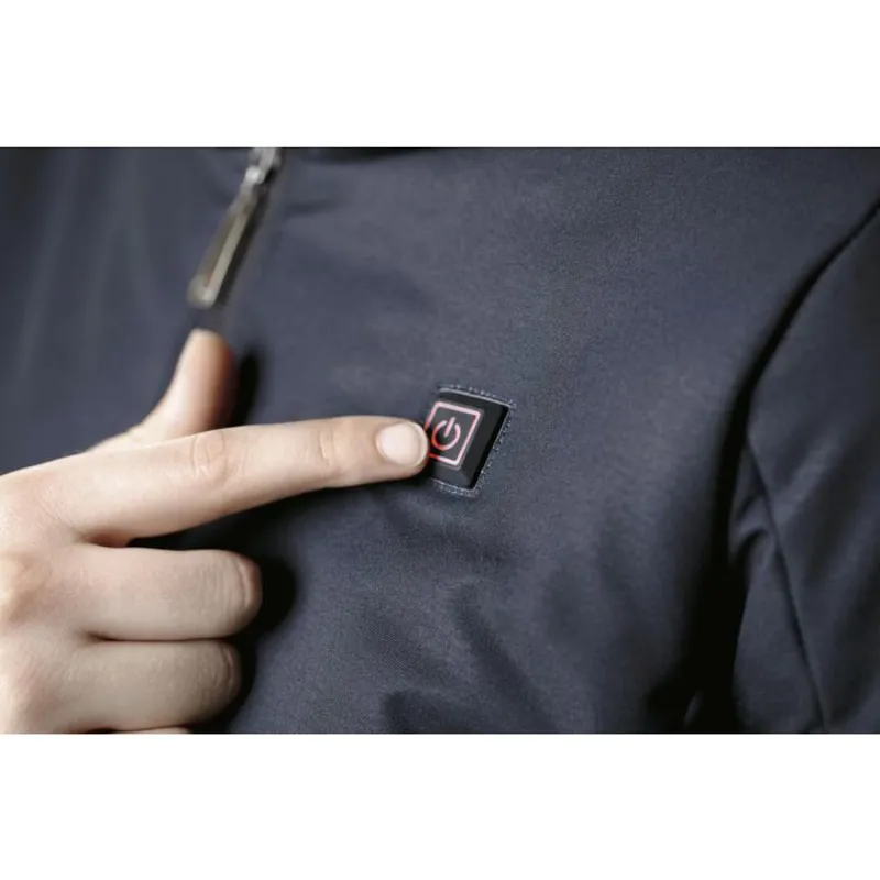 Hkm Elegant Style Heating Coat in Deep Blue-4