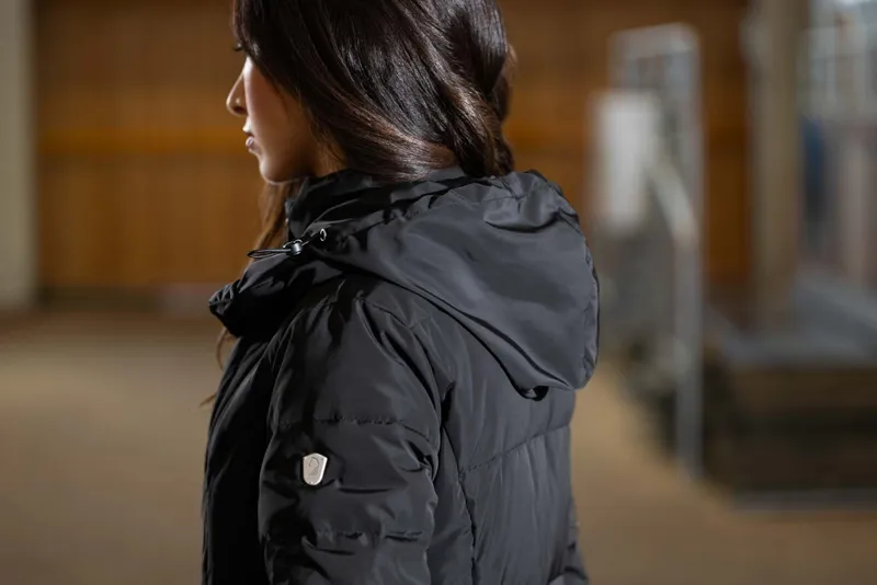 Hkm Livigno Quilted Coat in Black-4