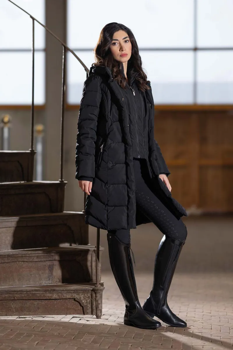 Hkm Livigno Quilted Coat in Black-1