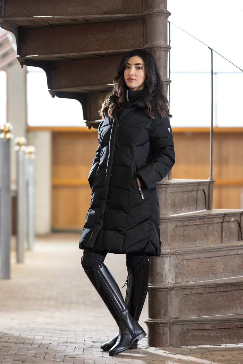 Hkm Livigno Quilted Coat in Black-2