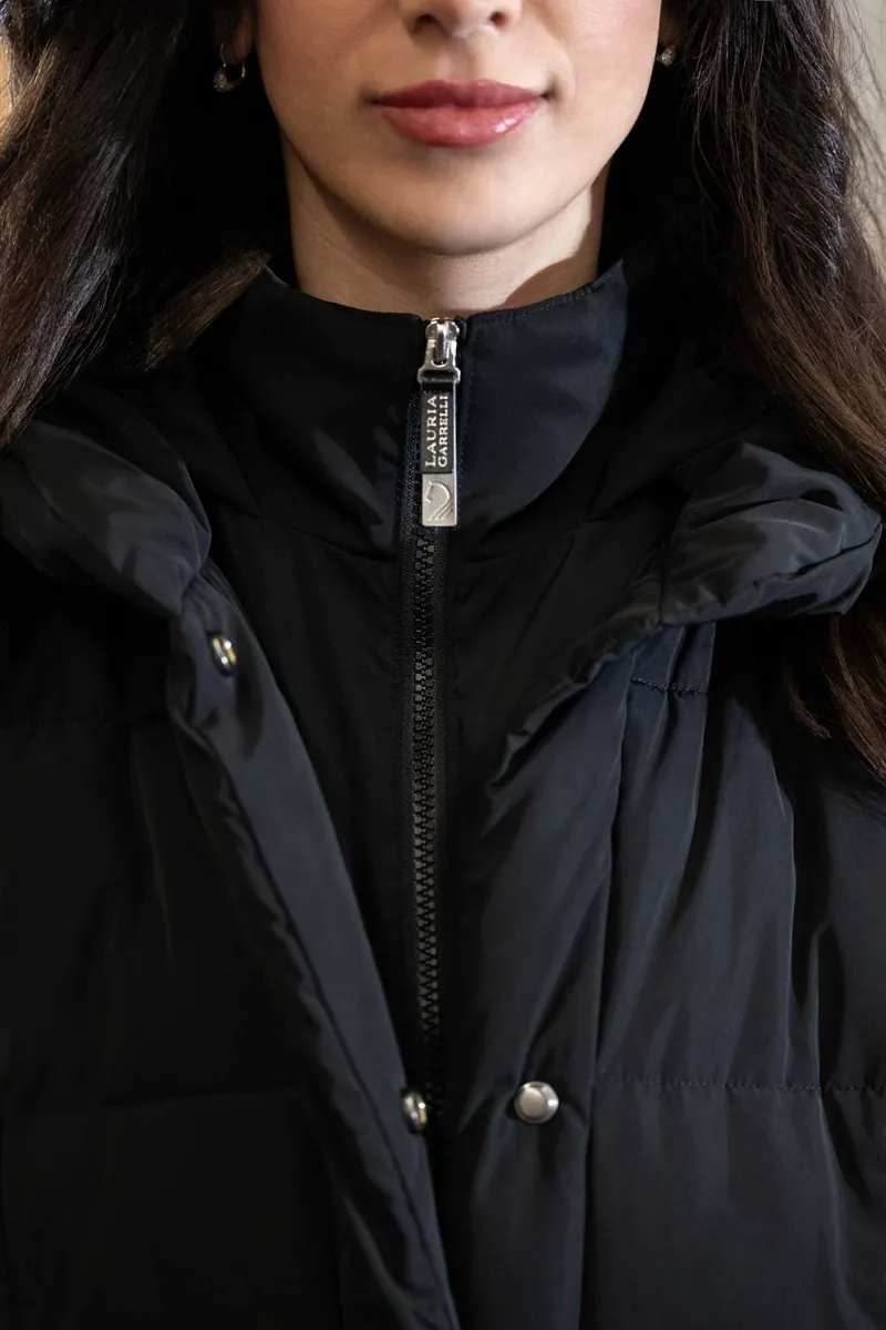 Hkm Livigno Quilted Coat in Black-3