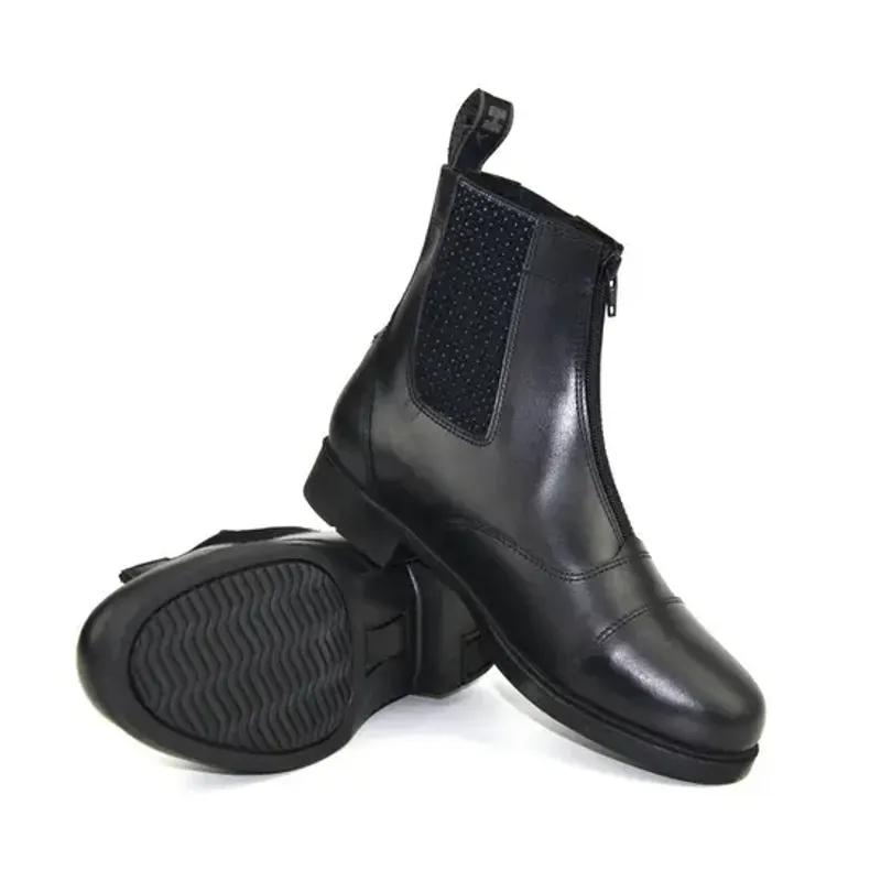 Hy Equestrian Children's Canterbury Zip Jodhpur Boot - - Black childs