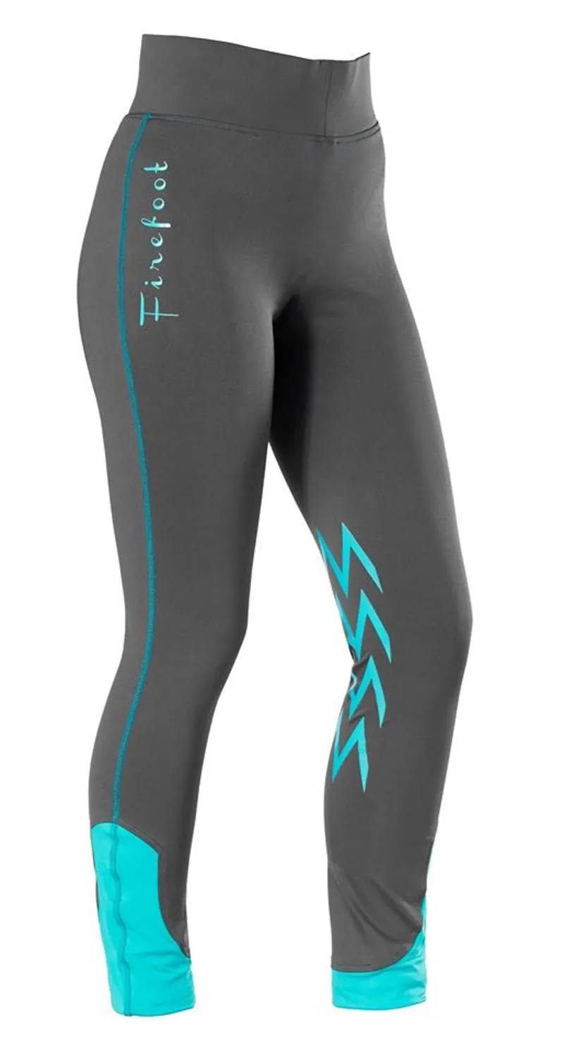 Firefoot Kids Ripon Lined Breeches with Front Leg Pocket Charcoal /Teal