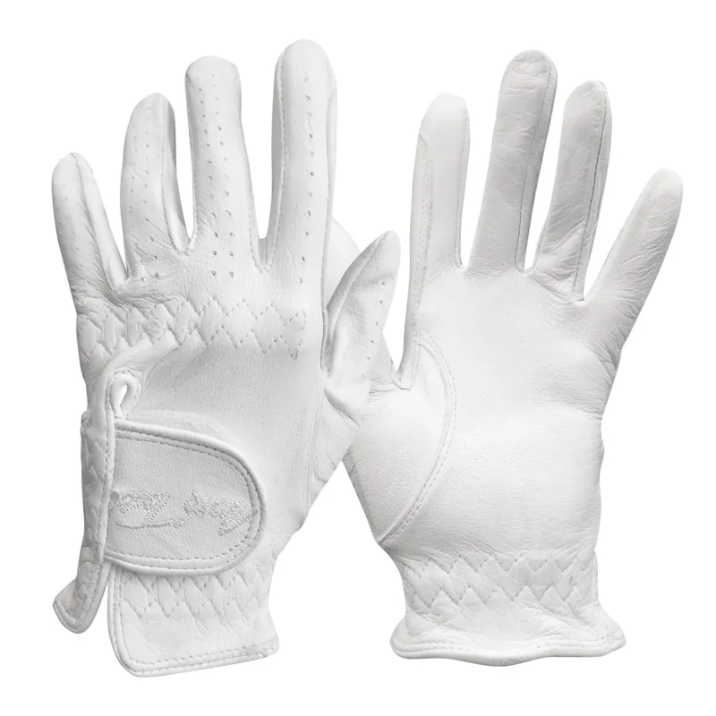 Mark Todd Leather Riding Gloves White L