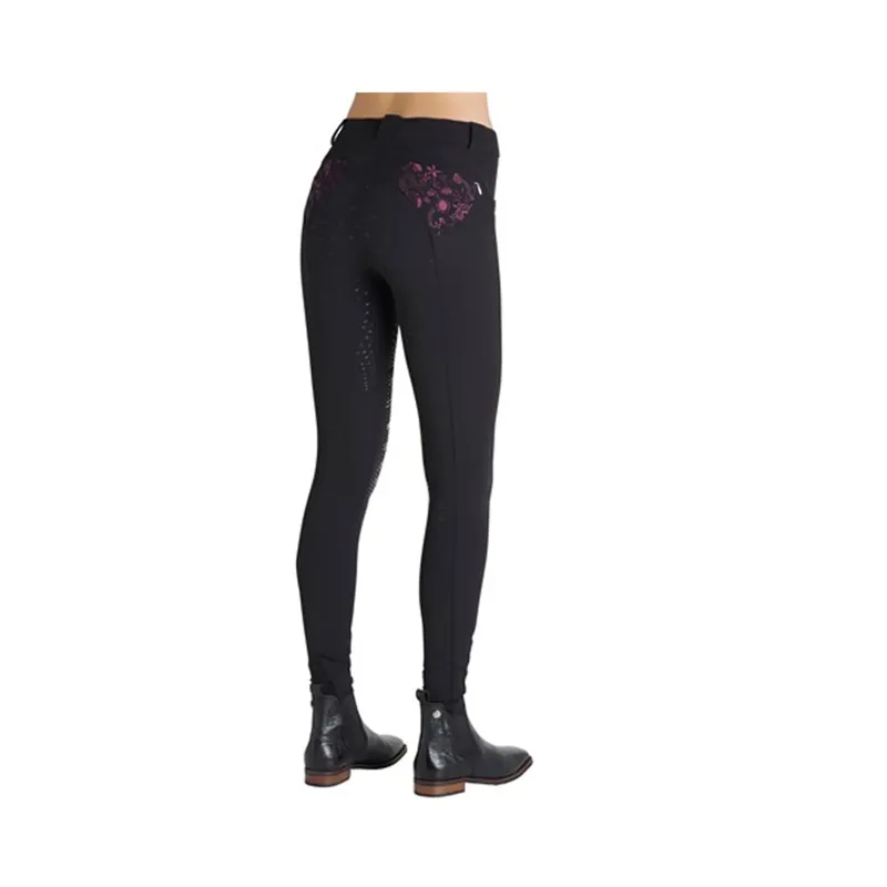 Montar Alina Ladies Breeches with Embroidery Black