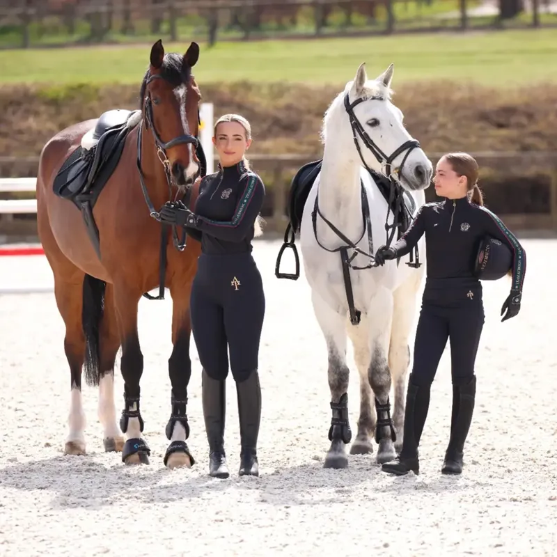 Aubrion Team Winter Riding Tights - Young Ridier BLACK-3