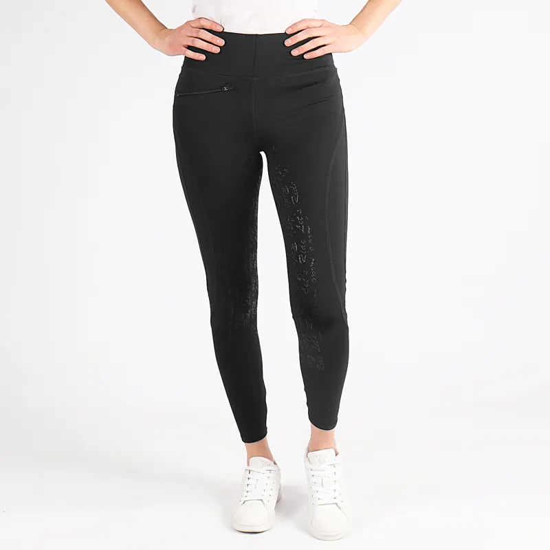 Easy Rider Dietse Kids Winter Full Grip Riding Tights Black-1