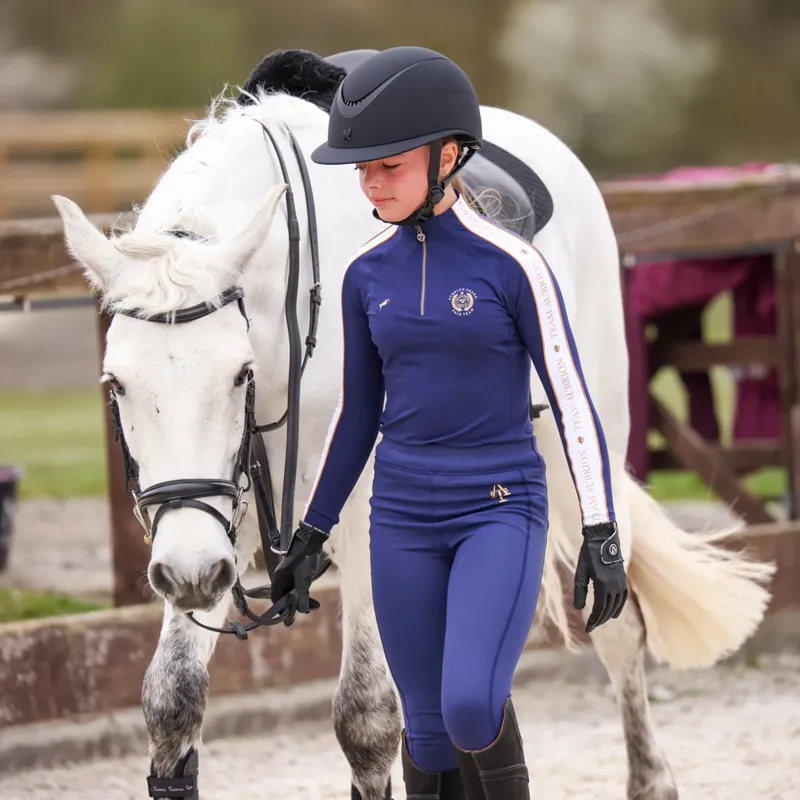 Aubrion Team Winter Riding Tights - Young Ridier NAVY-6