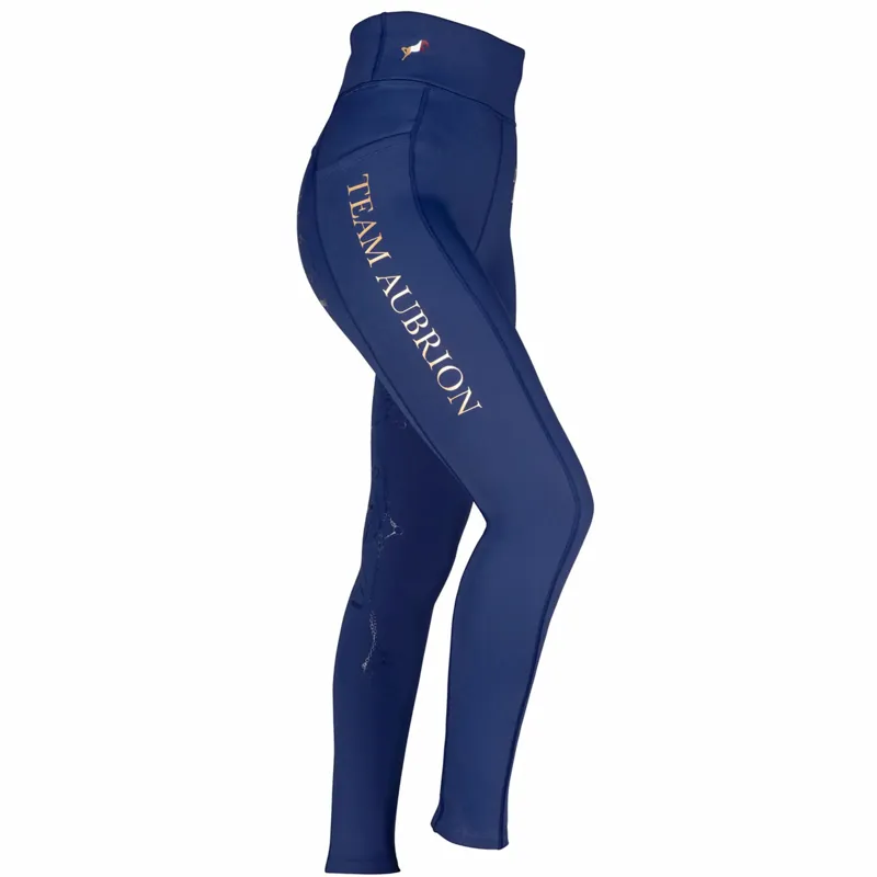Aubrion Team Winter Riding Tights - Young Ridier NAVY-2
